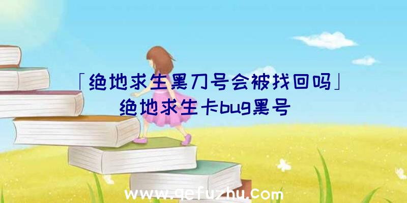 「绝地求生黑刀号会被找回吗」|绝地求生卡bug黑号